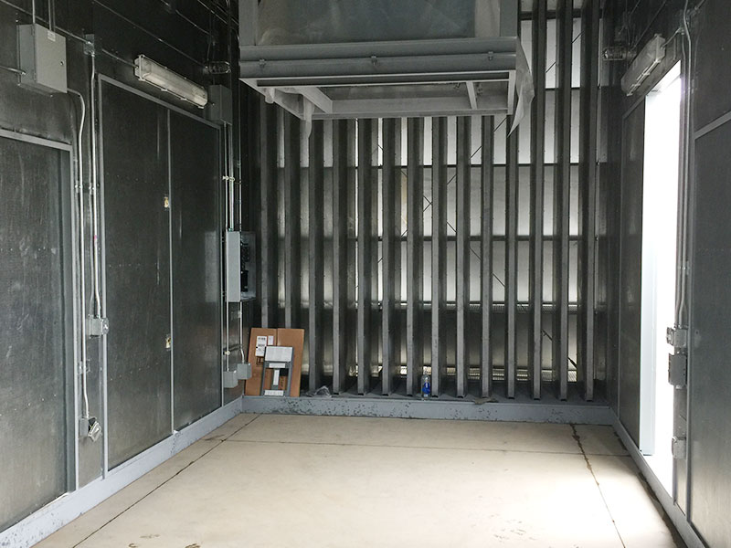 Internal View of Custom Generator Enclosure