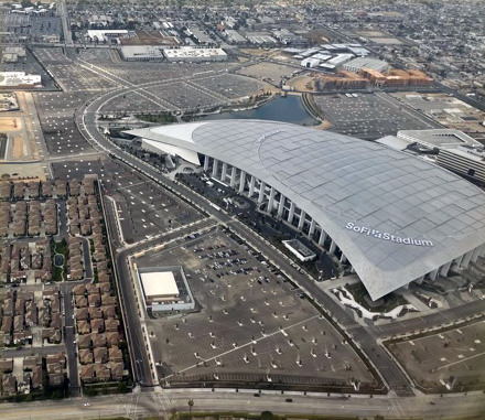 Aerial View Sofi Stadium