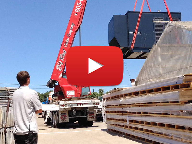 Large Diesel Generator on a Crane