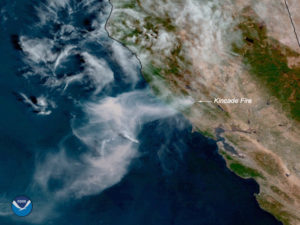 NOAA Satellite View of Kincade Fire