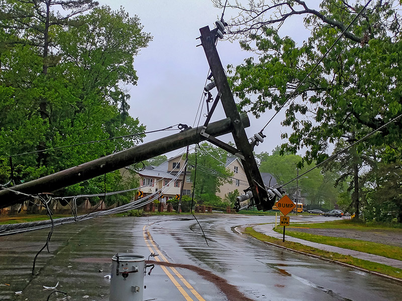 downed power lines wind storms