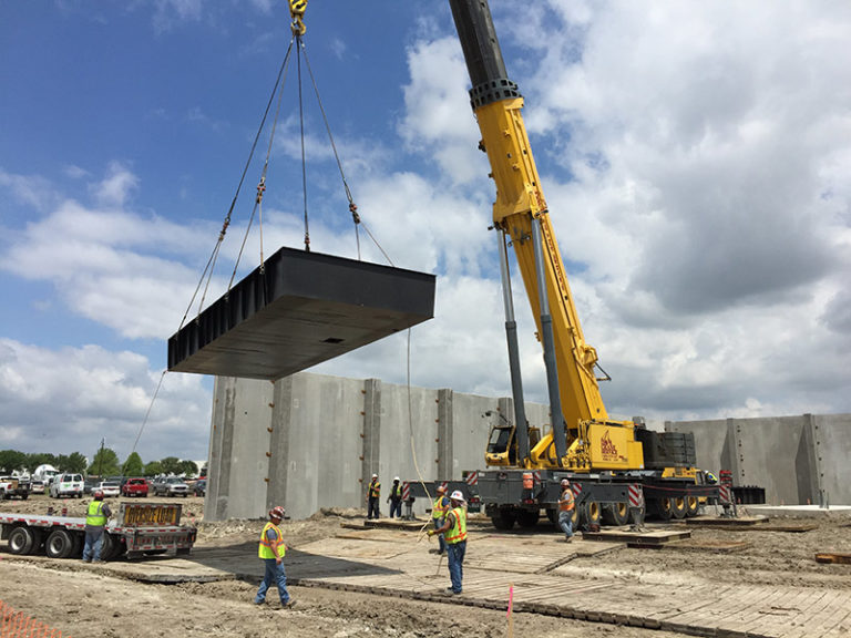 fuel tank on a crane at data center