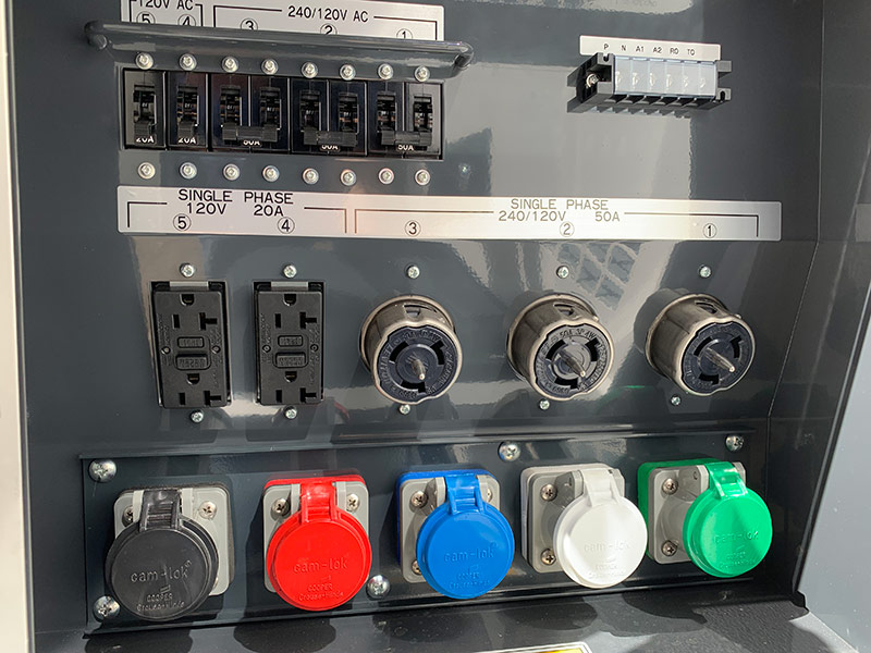 mobile generator connections panel