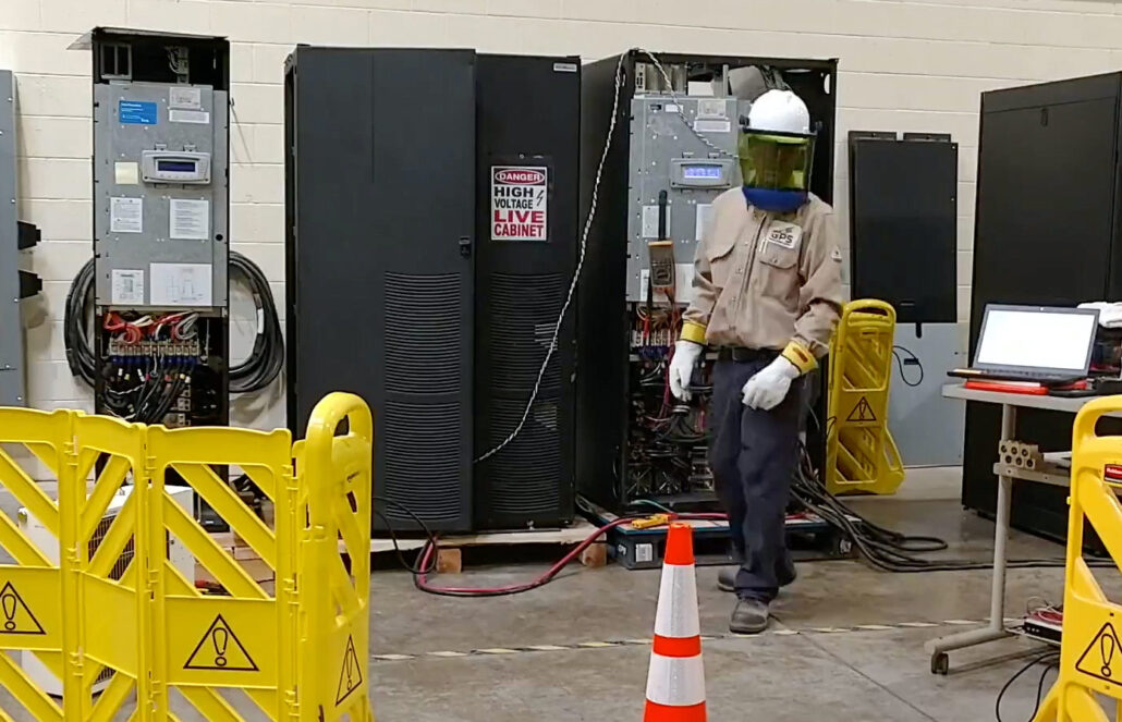 UPS Test Center High Voltage Arc Flash Clothing