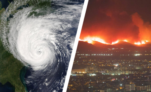 Hurricane and wildfire