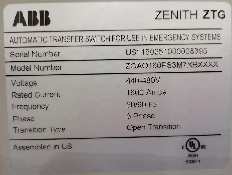ABB 1600A ZTG ABB 1600A ZTG