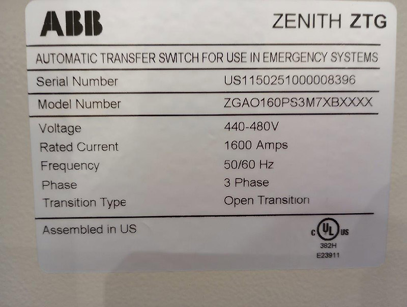 ABB 1600A ZTG ABB 1600A ZTG