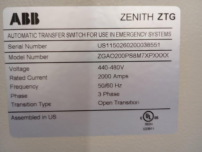 ABB 2000A ZTG ABB 2000A ZTG