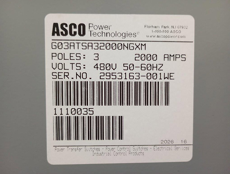 ASCO 2000A Series 300 ASCO 2000A Series 300