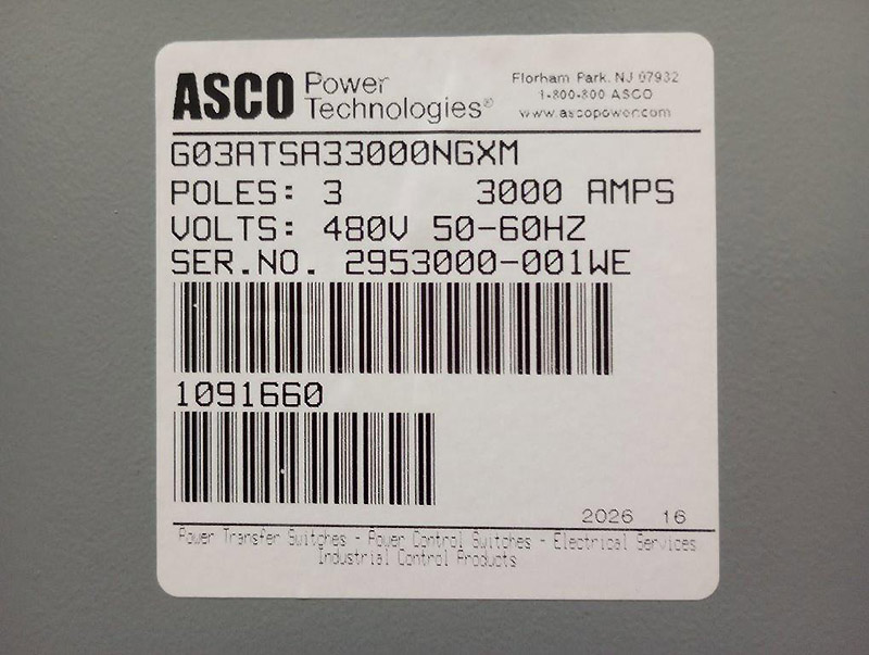 ASCO 3000A Series 300 ASCO 3000A Series 300