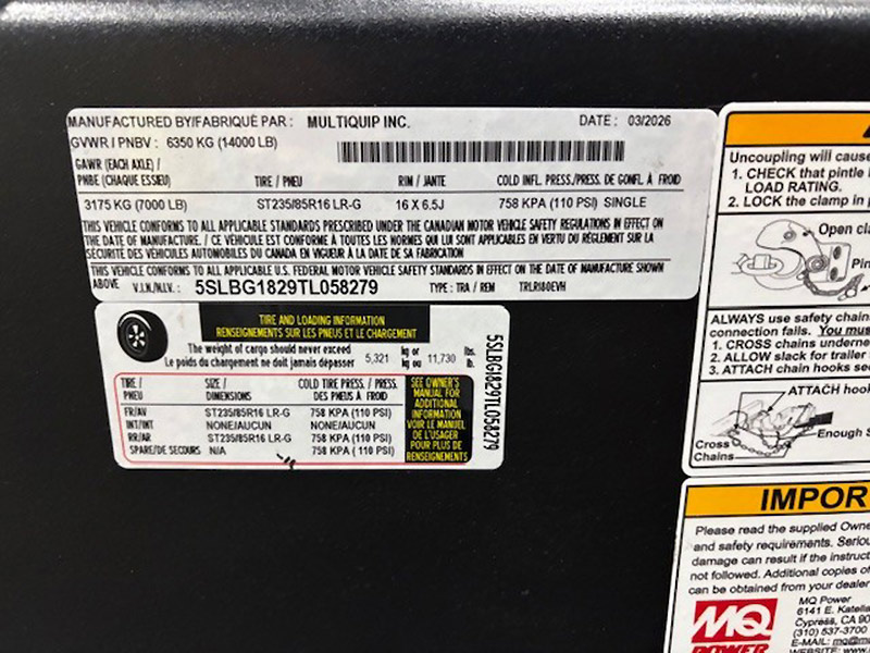 Multiquip 144 kW DCA180SSJU4F3 Multiquip 144 kW DCA180SSJU4F3