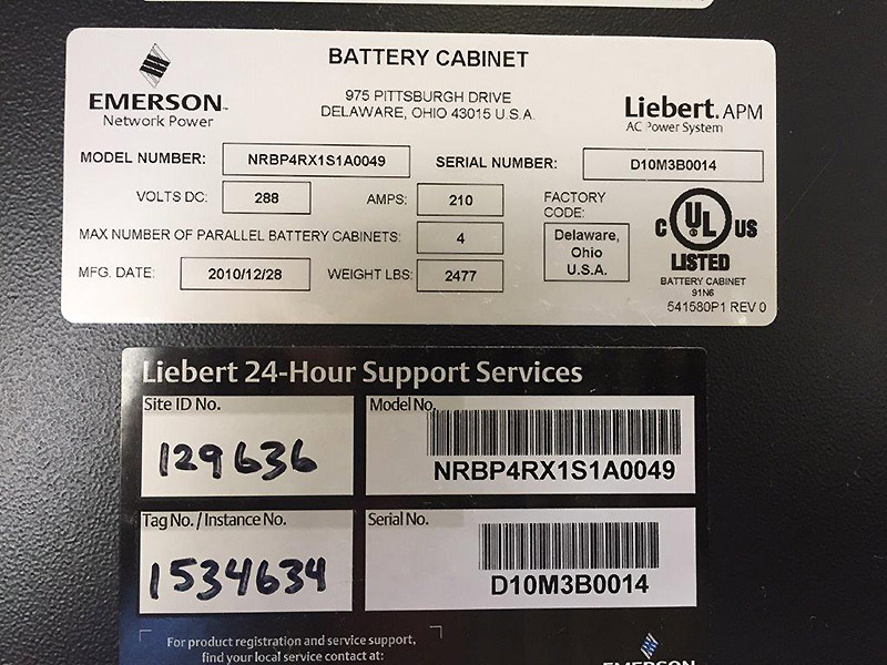 Emerson Liebert APM Battery Cabinet