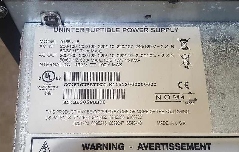 Eaton Powerware 9155 15 kVA