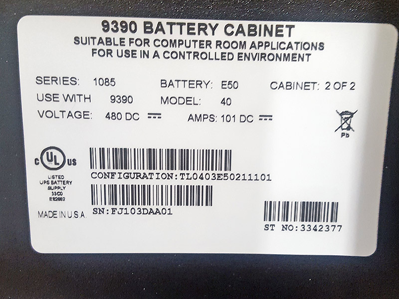Eaton Powerware Battery Cabinet