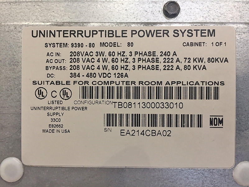 Eaton Powerware 9390 80 kVA