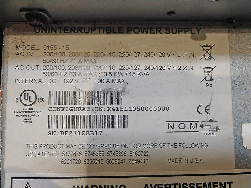 Eaton Powerware 9155 15 kVA