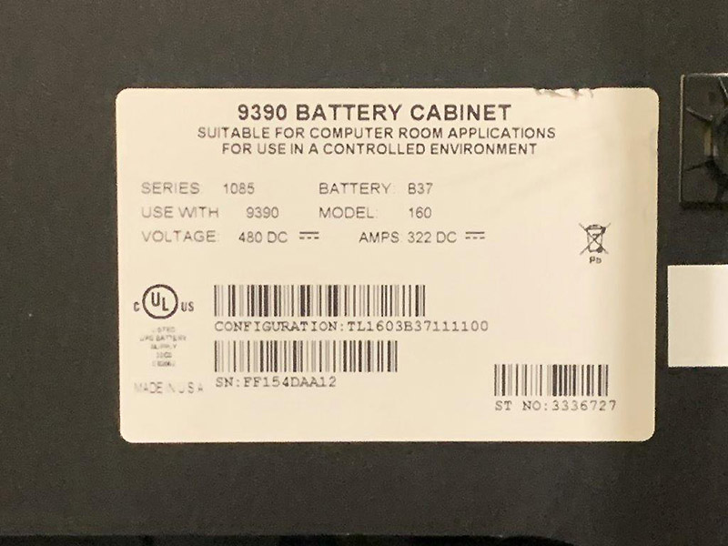 Eaton 9390 Battery Cabinet