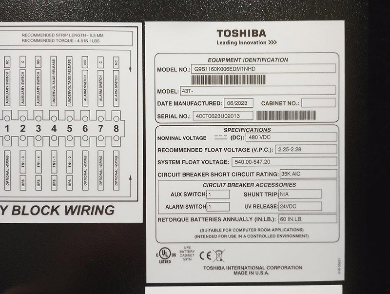 Toshiba G9000 Series 100 kVA