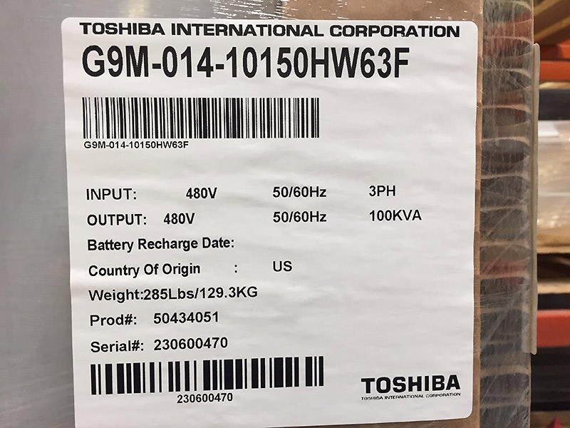 Toshiba G9000 Series 100 kVA