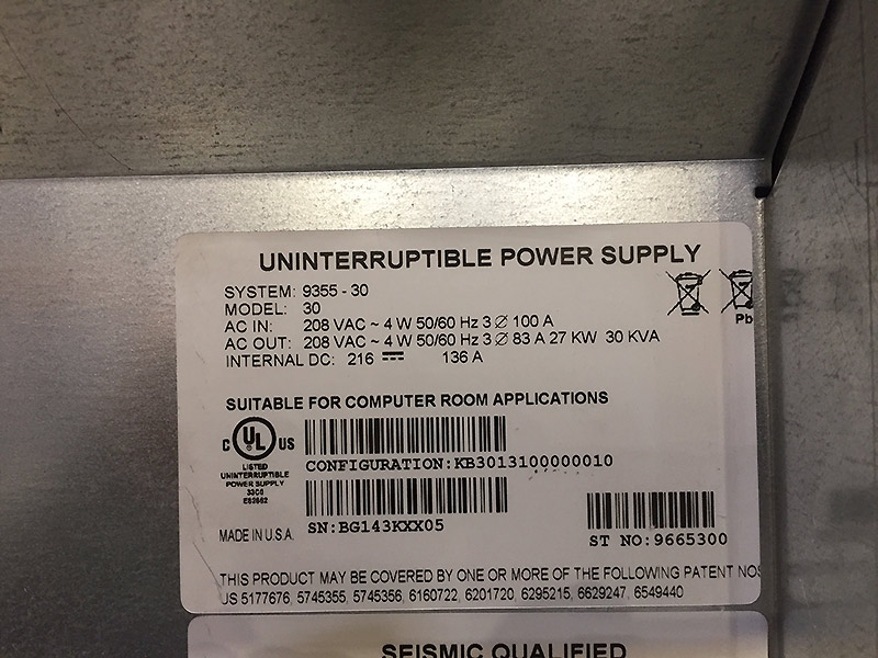 Eaton 9355 30 kVA UPS