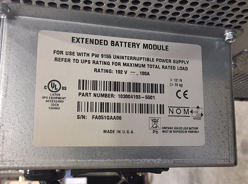 Eaton Powerware 9155 9355 Battery Cabinet