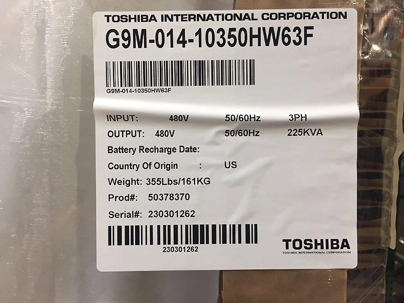 Toshiba G9000 Series 225 kVA