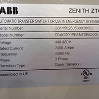 ABB 2000A ZTG 2