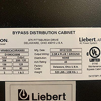 Emerson Liebert APM Maintenance Bypass 45 kVA 5