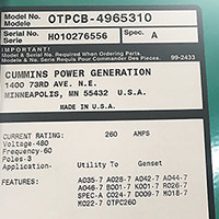 Cummins 260A OTPCD 5