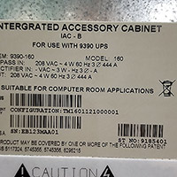 Eaton 9390 Integrated Accessory Cabinet 160 kVA 5