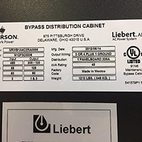 Liebert APM Maintenance Bypass Cabinet 45 kVA 5