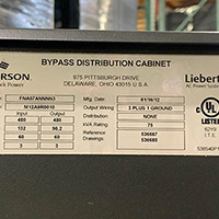 Liebert NX Maintenance Bypass Cabinet 75 kVA 7