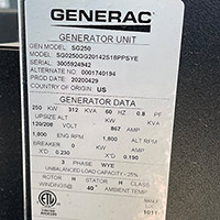 Generac 250 kW SG250 11