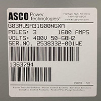 ASCO 1600A Series 300 2
