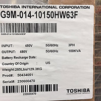 Toshiba G9000 Series 100 kVA 1