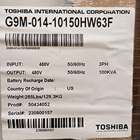 Toshiba G9000 Series 100 kVA 4