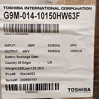 Toshiba G9000 Series 100 kVA 4