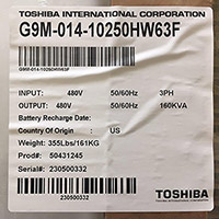Toshiba G9000 Series 160 kVA 2