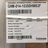 Toshiba G9000 Series 225 kVA 8