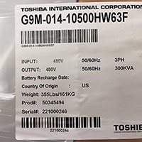 Toshiba G9000 Maintenance Bypass 300 kVA