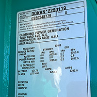 Cummins 2500 kW DQKAN 3