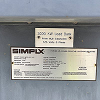 Simplex 3000 kW Load Bank 1