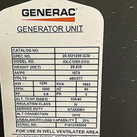 Generac 1250 kW IDLC12502MU 13